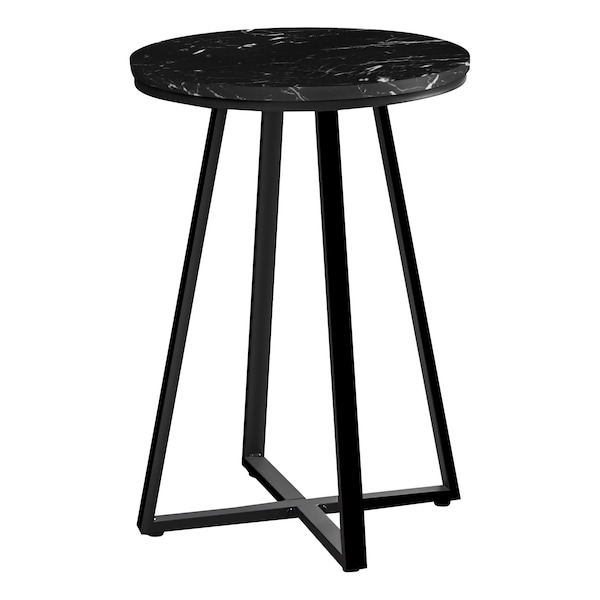 Monarch Specialties Side Table, 15.75 W, 21.75 H, Metal, Particle Board, Black I 2179 - main